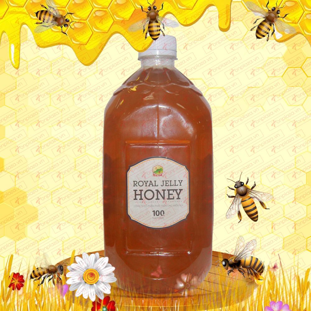 Mật ong hoa rừng sữa chúa đặc biệt xuất khẩu 2800g (Chai nhựa) M015